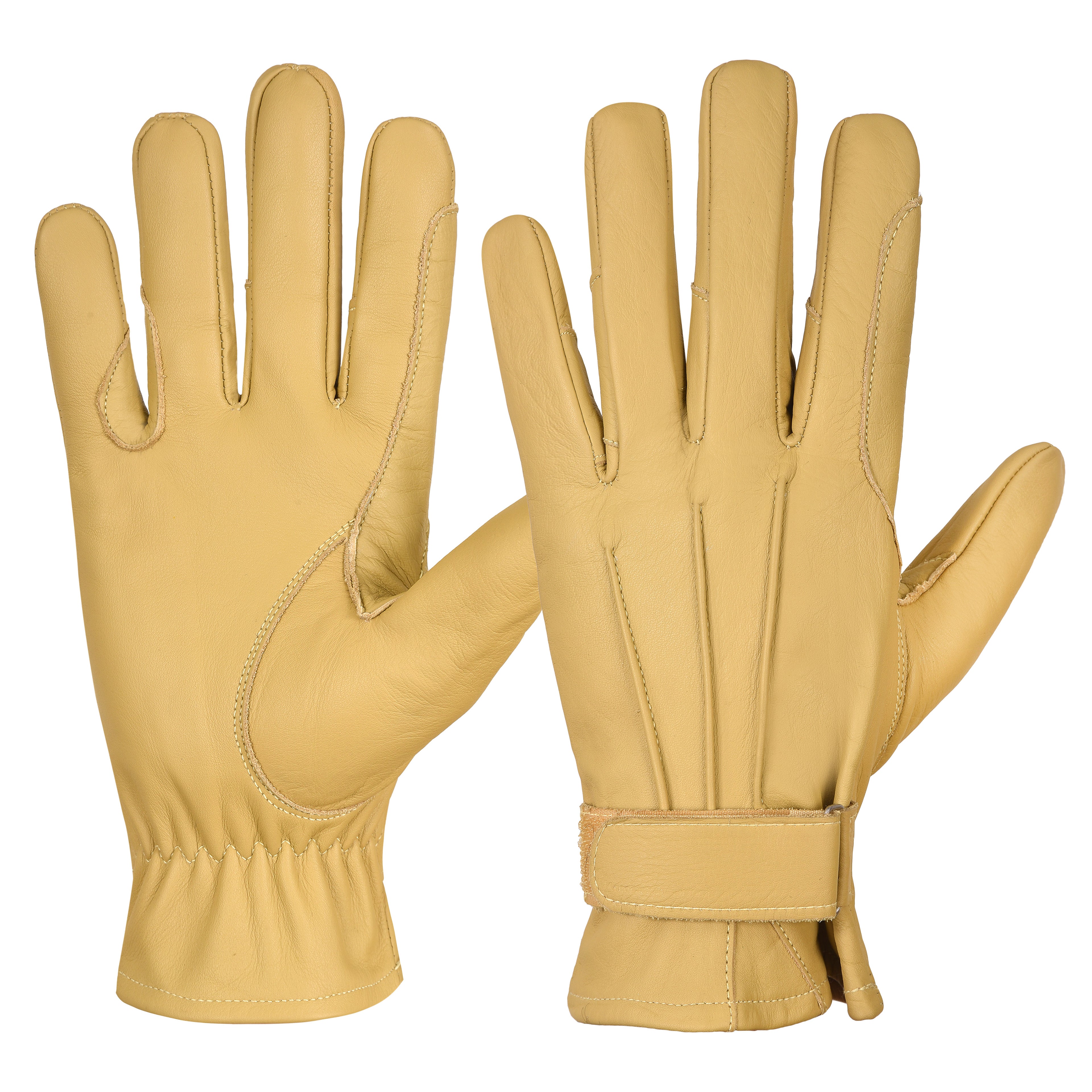 Equestrian Premium Quality Horse Riding Naked Genuine Leather Gloves Unisex