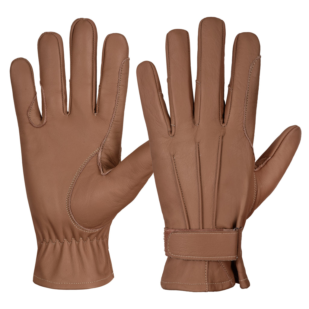 Equestrian Premium Quality Horse Riding Naked Genuine Leather Gloves Unisex