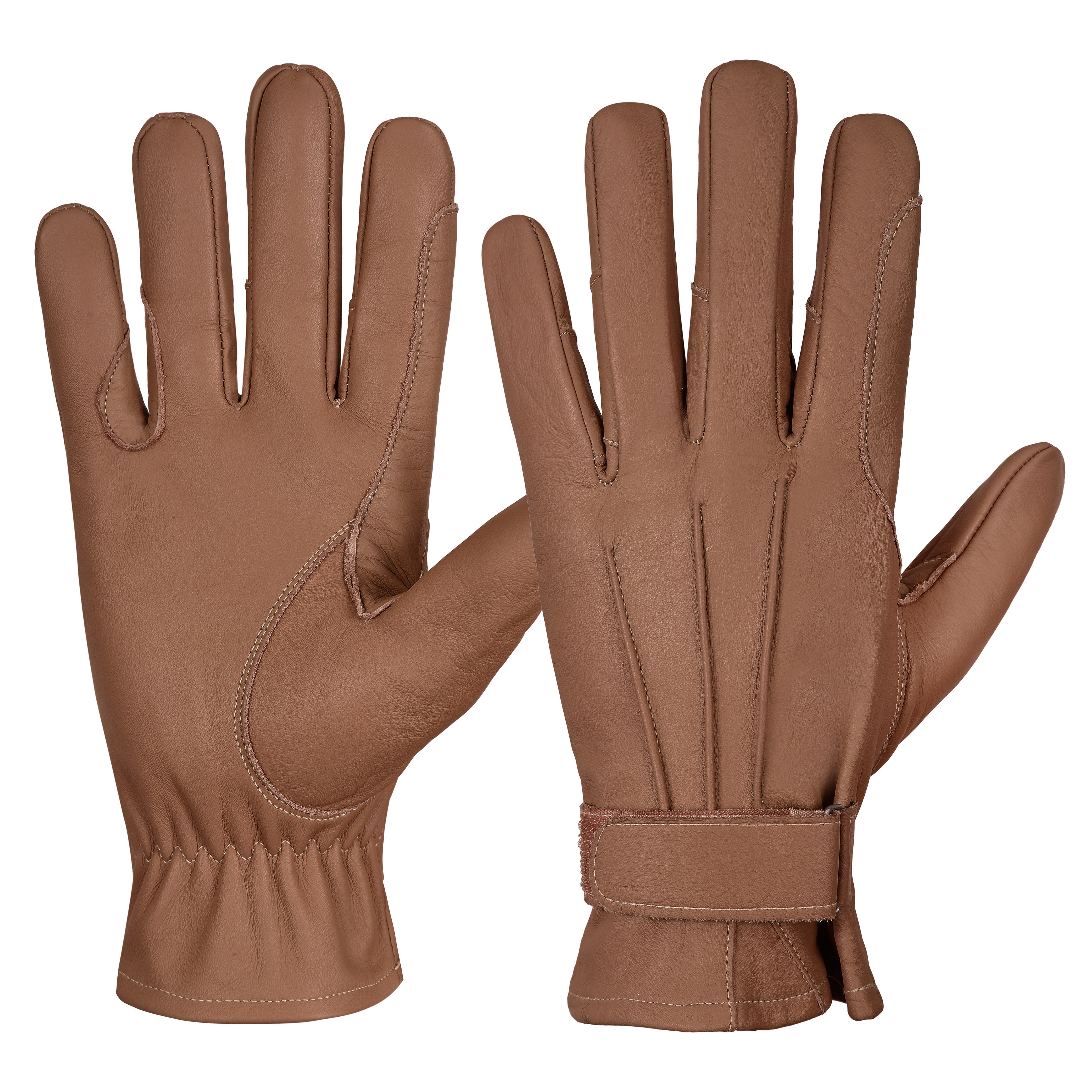 Equestrian Premium Quality Horse Riding Naked Genuine Leather Gloves Unisex